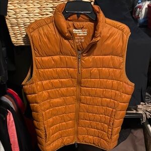 Men's Orange Puffer Vest